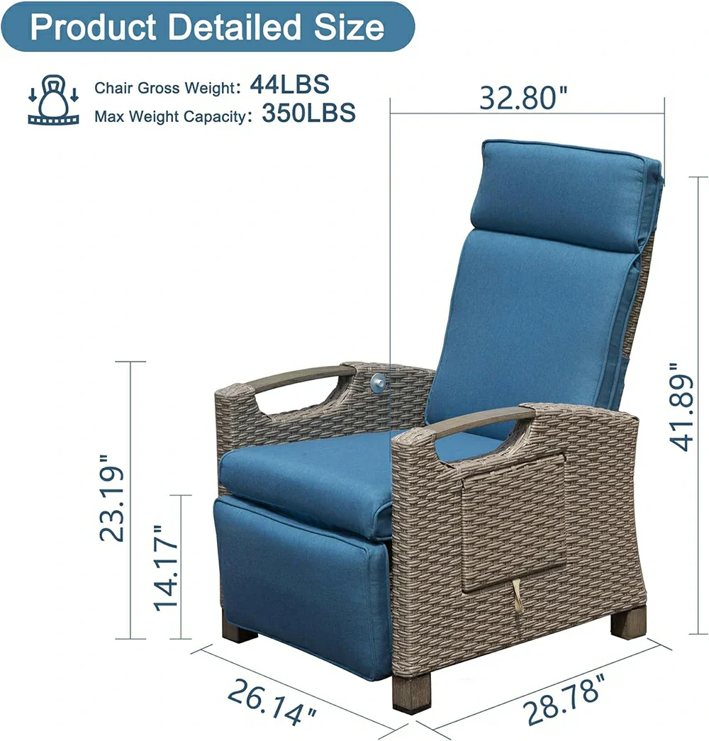 Outdoor Rattan Lounge Chair - Image 17