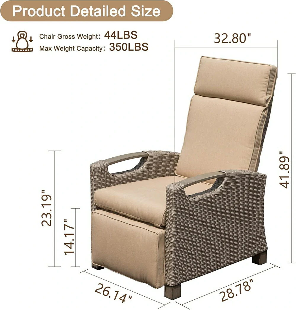 Outdoor Rattan Lounge Chair - Image 3