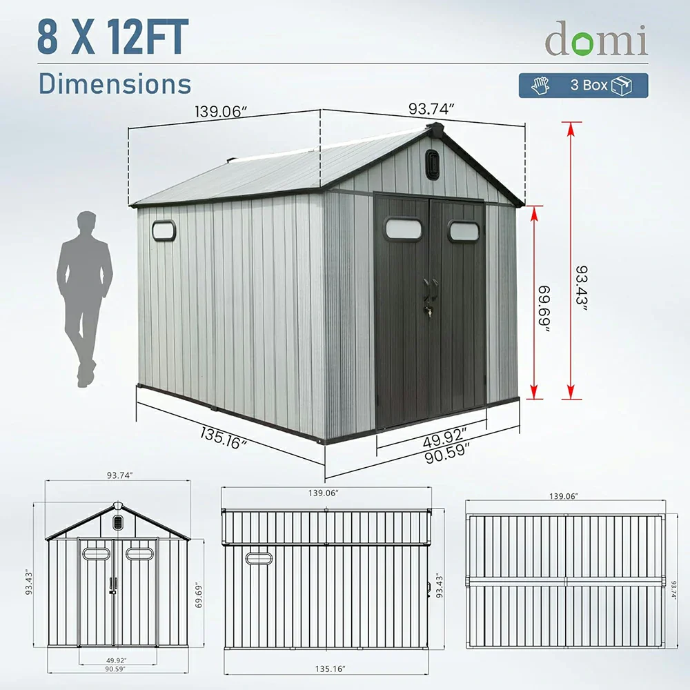 Outdoor Resin Storage Shed - Image 35