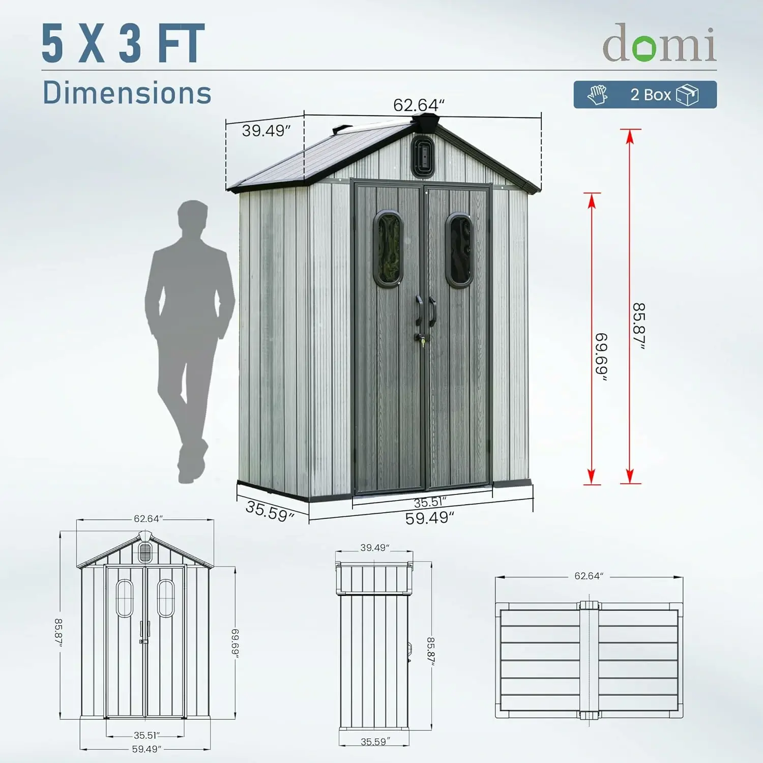 Outdoor Resin Storage Shed - Image 51