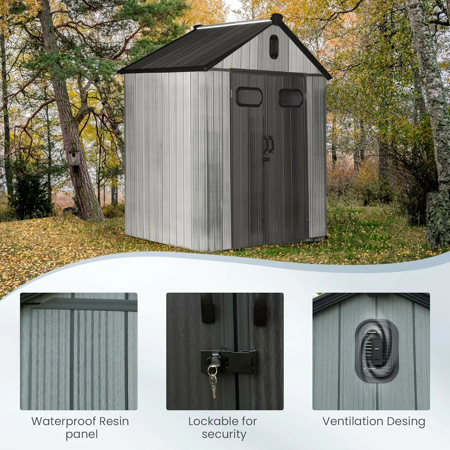 Outdoor Resin Storage Shed - Image 53