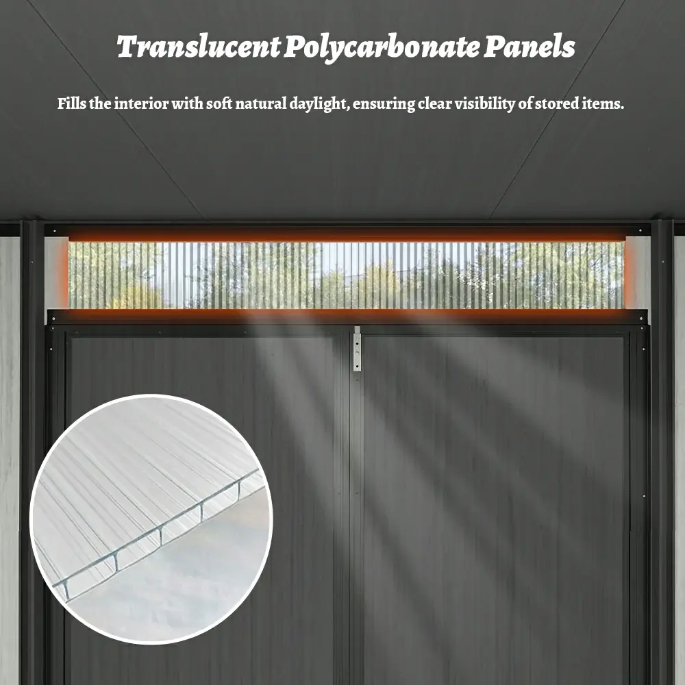 Outdoor Resin Storage Shed Sloping Roof - Image 14