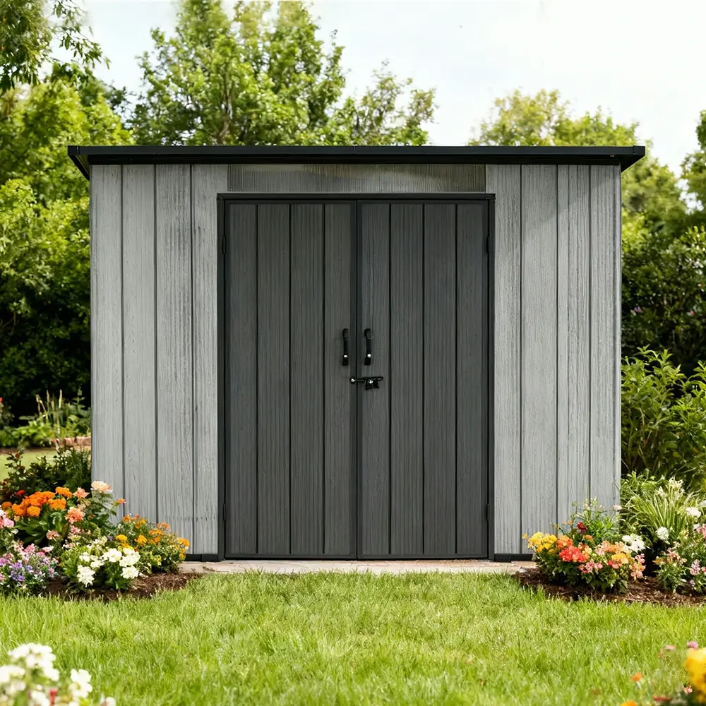 Outdoor Resin Storage Shed Sloping Roof - Image 18