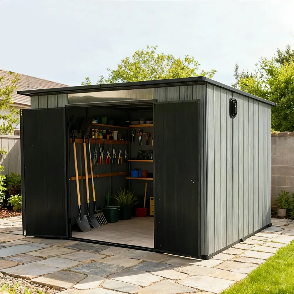 Outdoor Resin Storage Shed Sloping Roof - Image 19