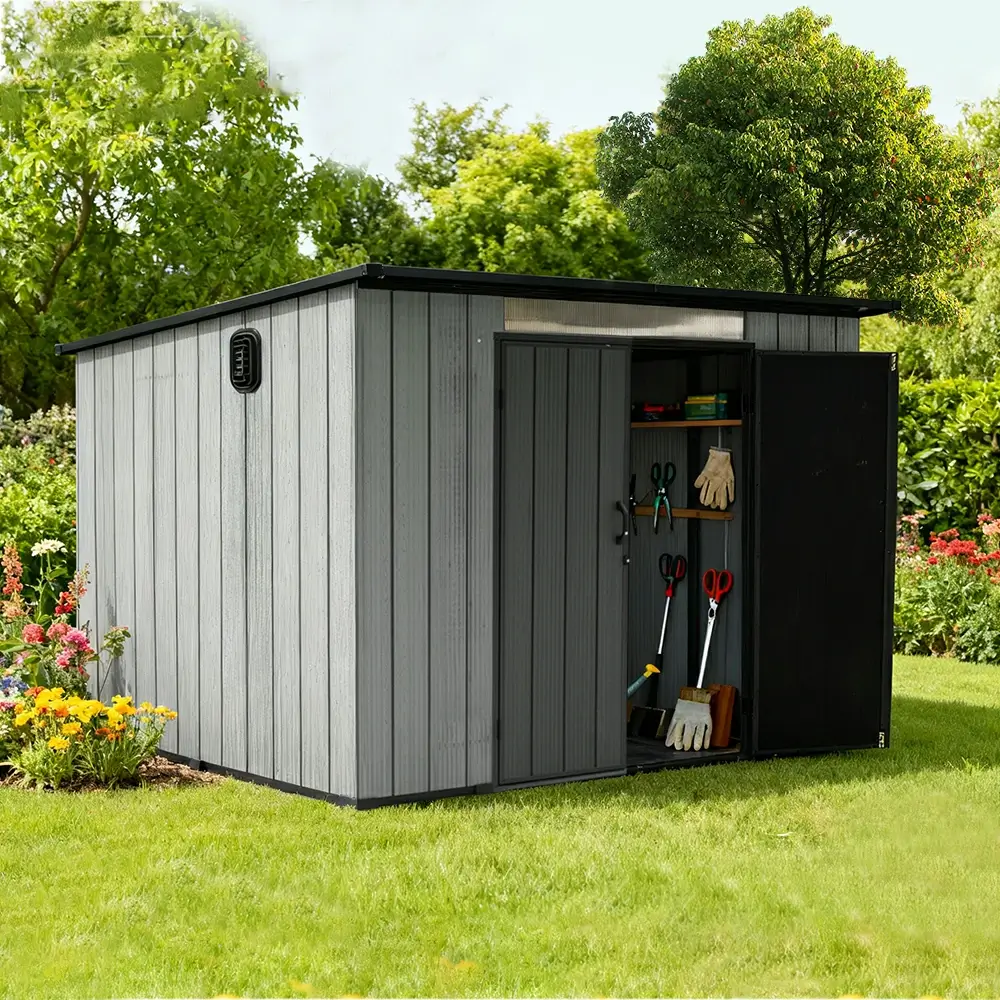 Outdoor Resin Storage Shed Sloping Roof - Image 20