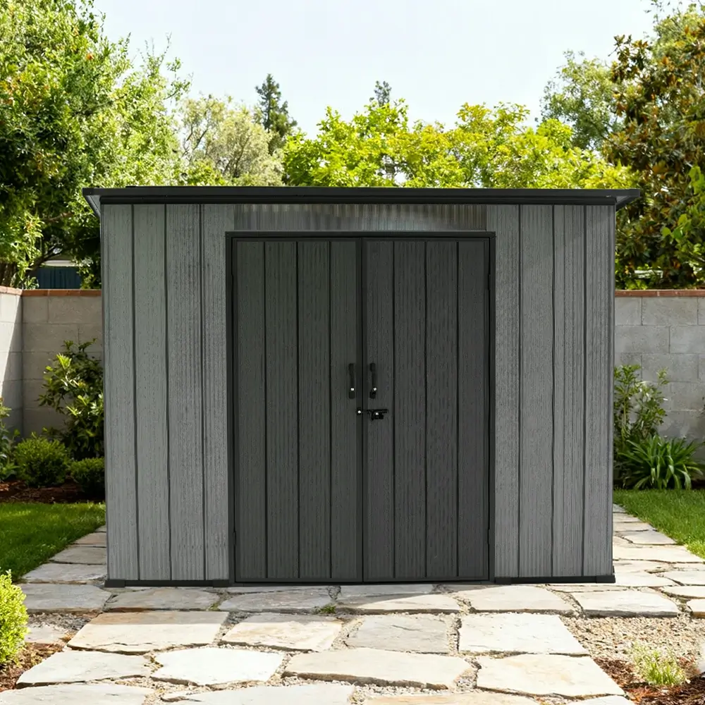 Outdoor Resin Storage Shed Sloping Roof - Image 27