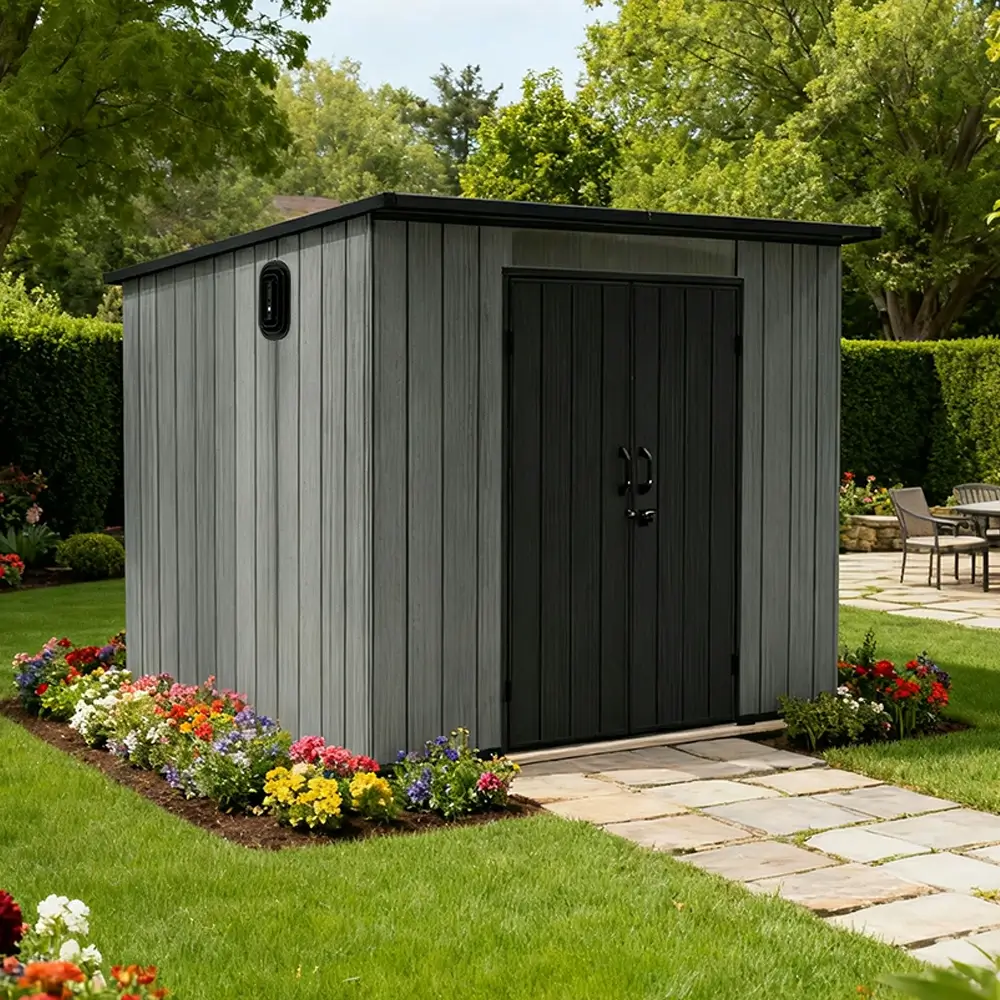 Outdoor Resin Storage Shed Sloping Roof - Image 9
