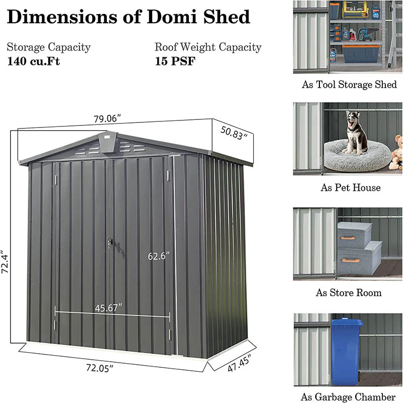 Metal Storage Shed Gable Roof - Image 10