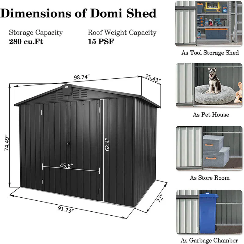 Metal Storage Shed Gable Roof - Image 16