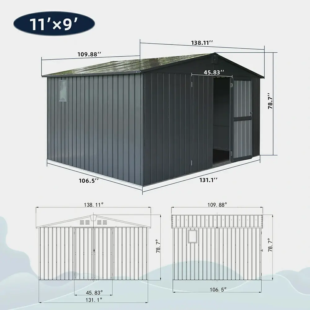 Metal Storage Shed Gable Roof - Image 48