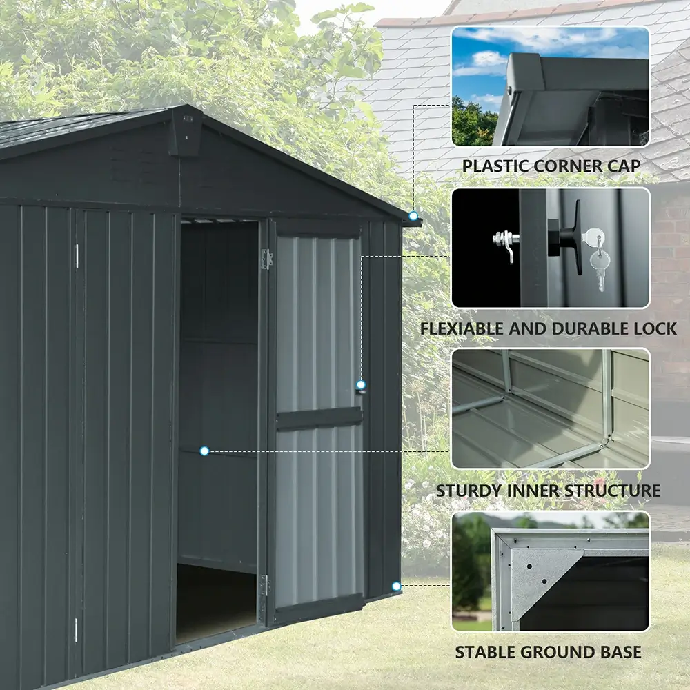 Metal Storage Shed Gable Roof - Image 50