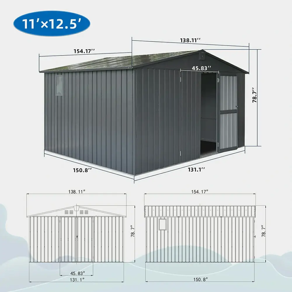 Metal Storage Shed Gable Roof - Image 56