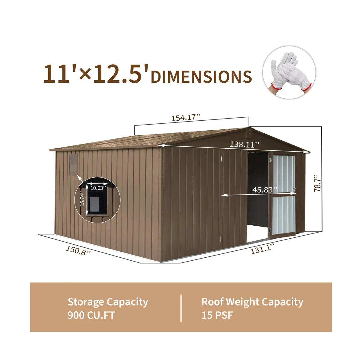 Metal Storage Shed Gable Roof - Image 72
