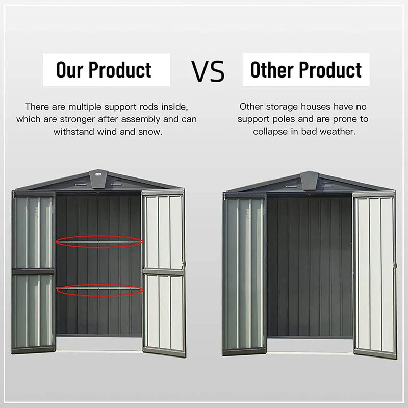 Metal Storage Shed Gable Roof - Image 8