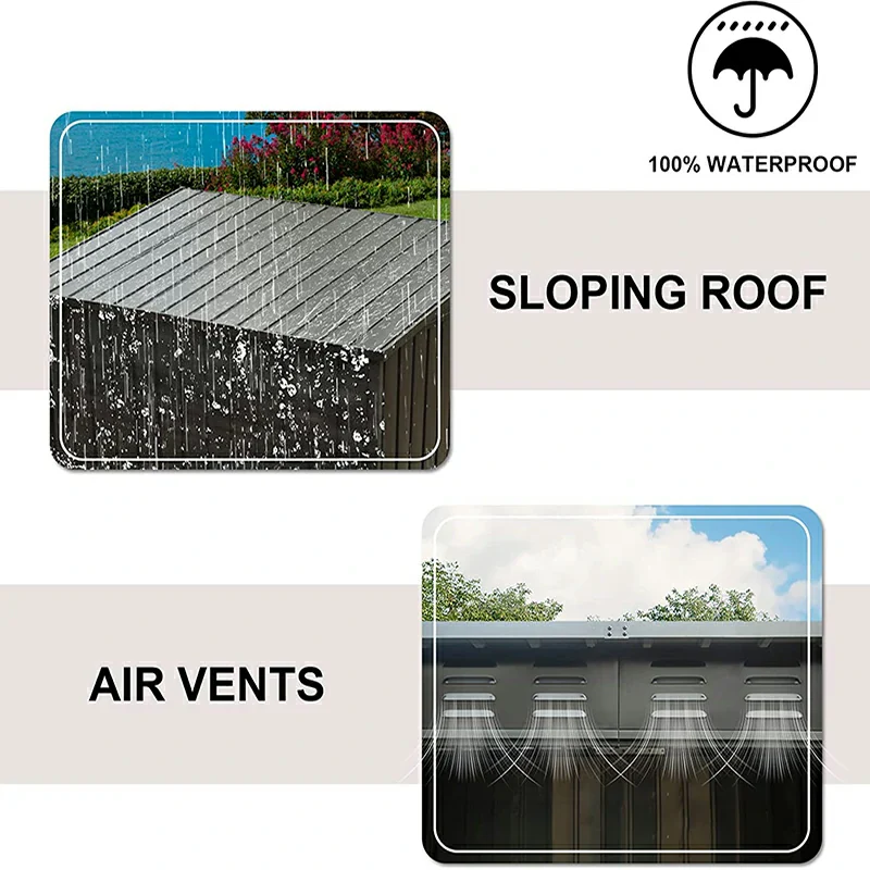 Metal Storage Shed Sloping Roof - Image 12