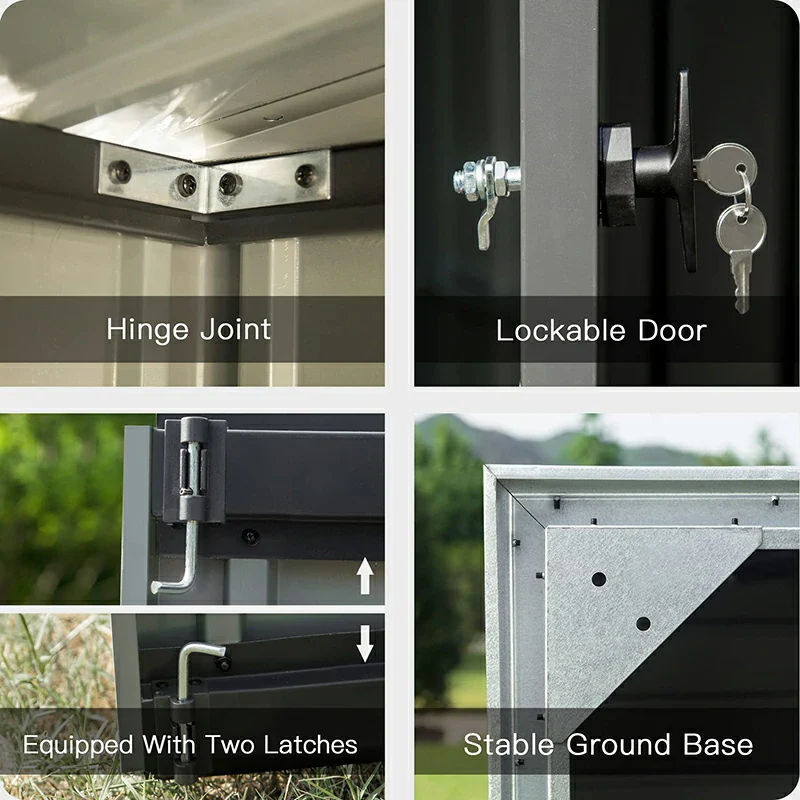 Metal Storage Shed Sloping Roof - Image 13