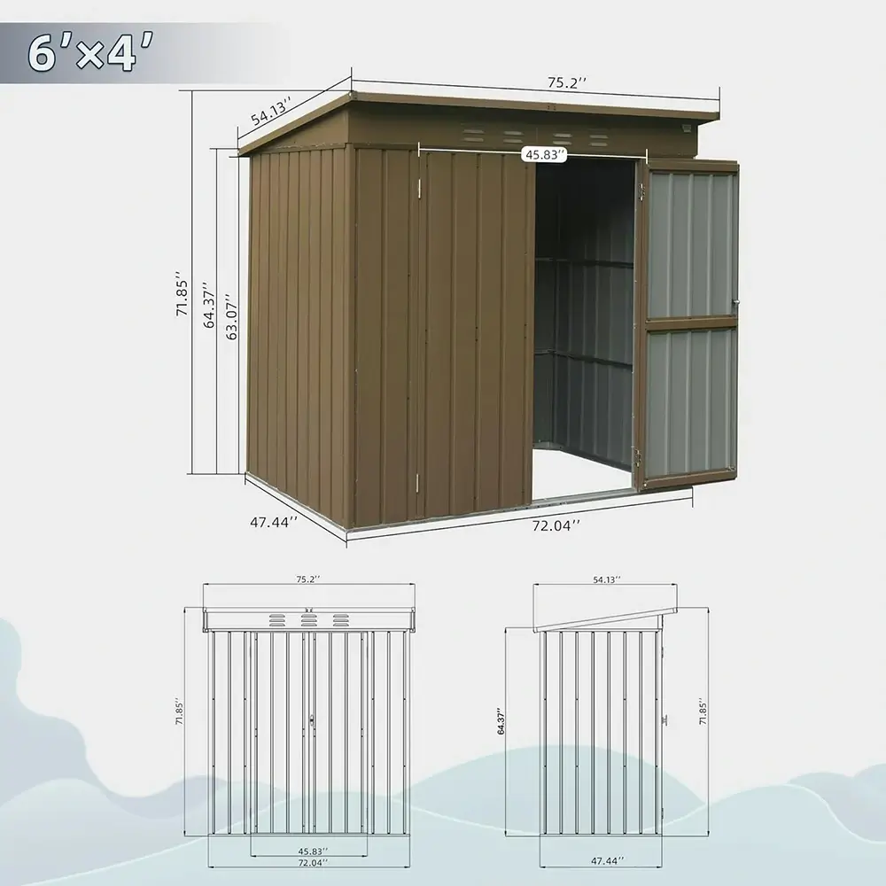 Metal Storage Shed Sloping Roof - Image 18