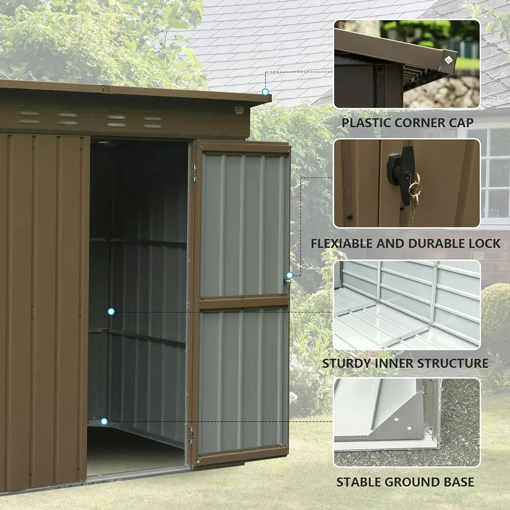 Metal Storage Shed Sloping Roof - Image 20