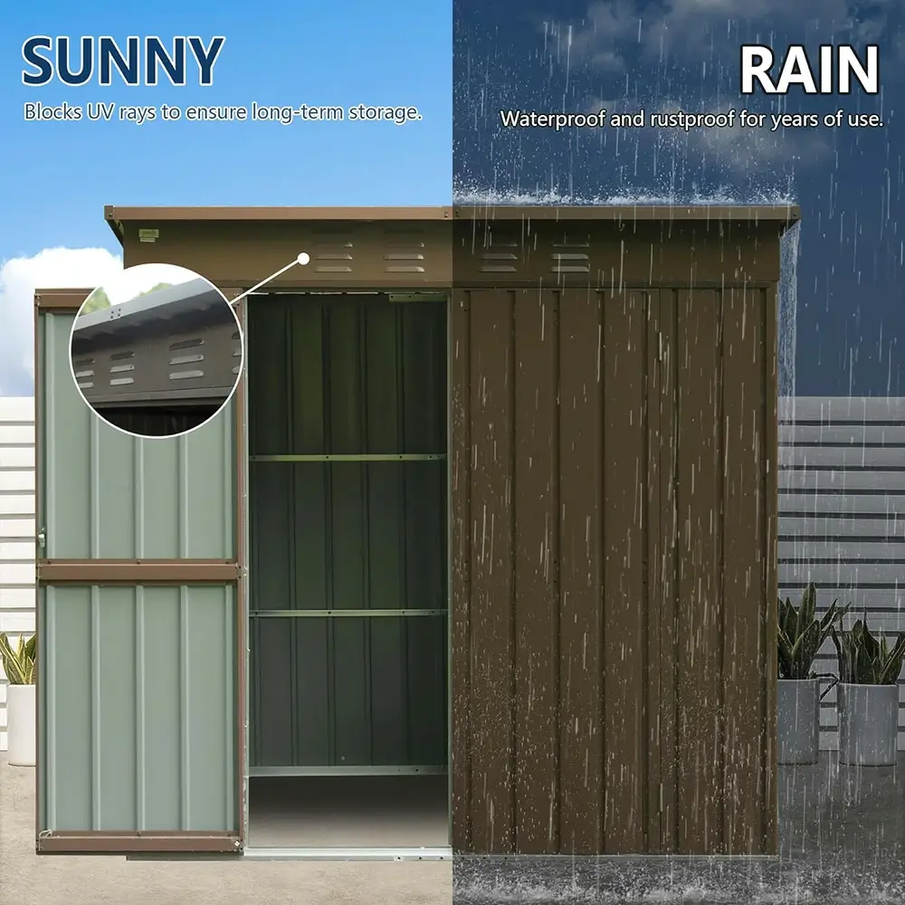 Metal Storage Shed Sloping Roof - Image 22