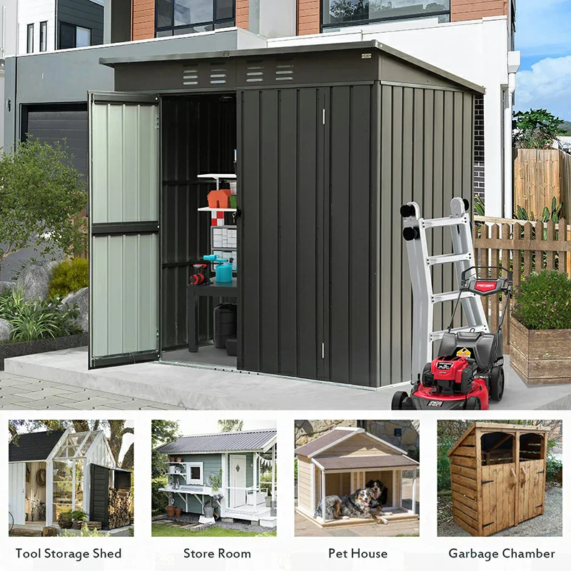 Metal Storage Shed Sloping Roof - Image 7