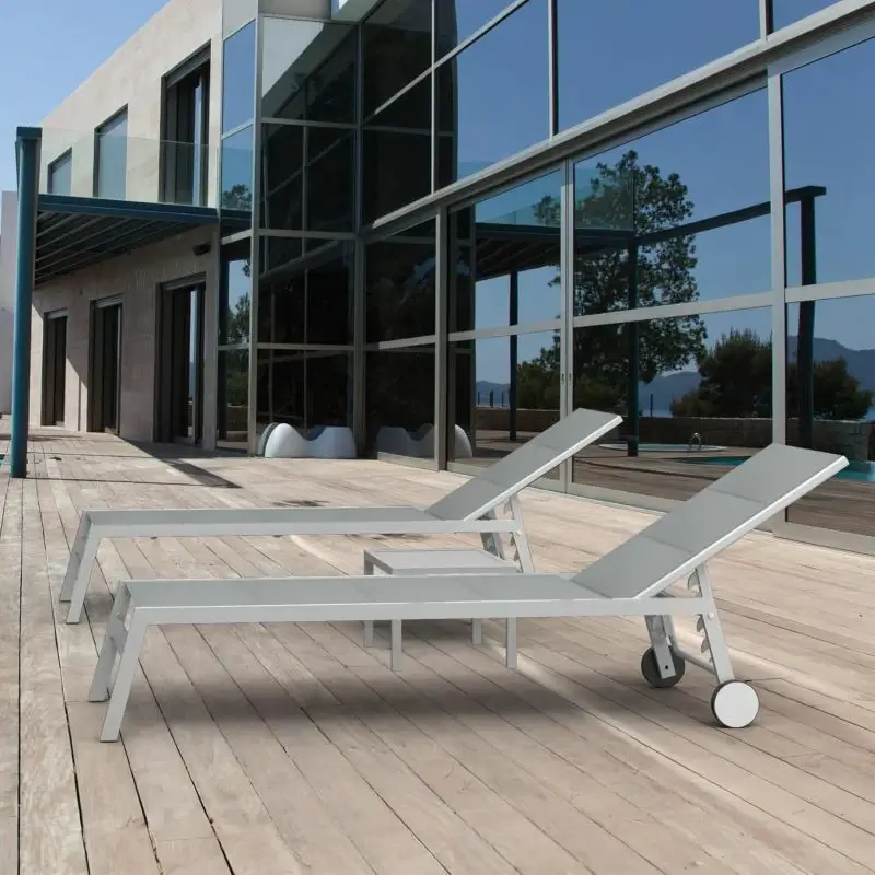Paded Chaise Lounge W/ Wheels - Image 31