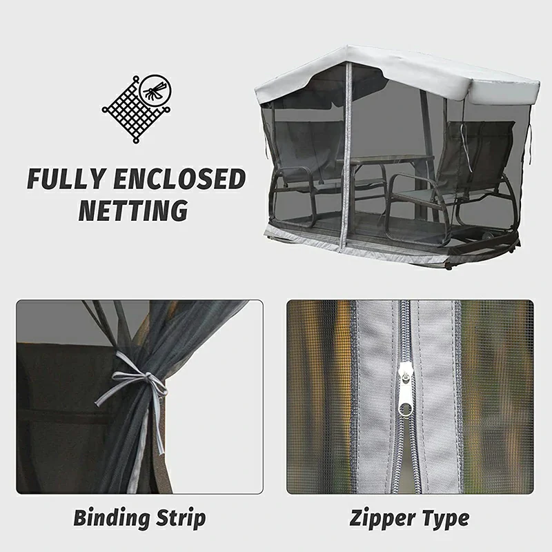 Patio Glider Benches with Canopy - Image 5