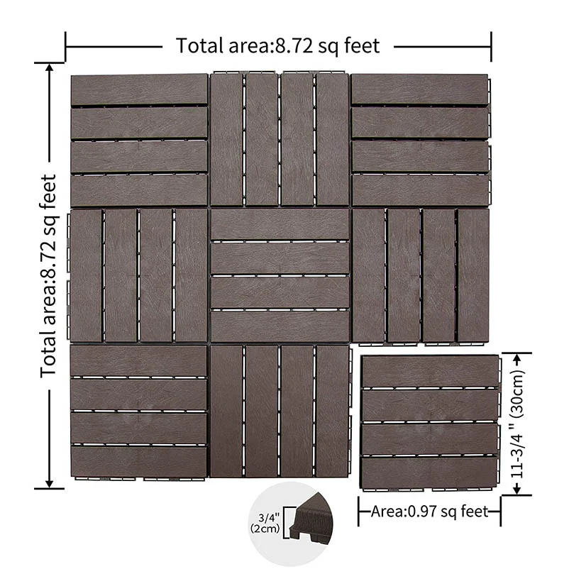 Patio Interlocking Deck Tiles - Image 3