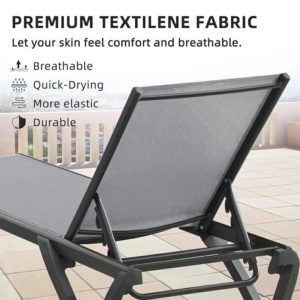 Patio Pool Lounge Chair Set (2 Chairs) - Image 15