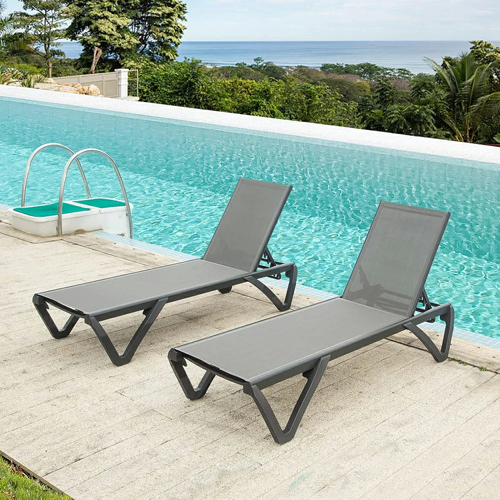 Patio Pool Lounge Chair Set (2 Chairs) - Image 19