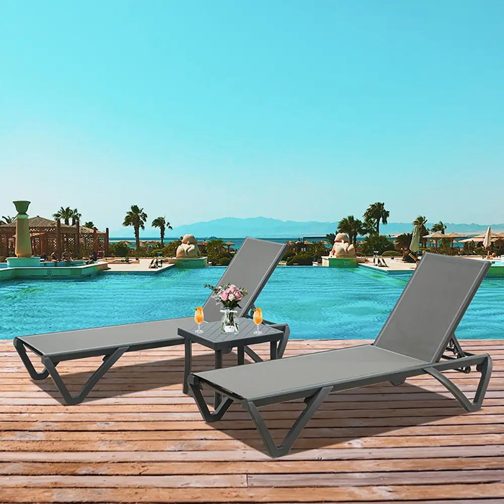 Patio Pool Lounge Chair Set (2 Chairs) - Image 20