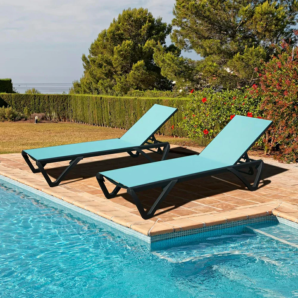 Patio Pool Lounge Chair Set (2 Chairs) - Image 25