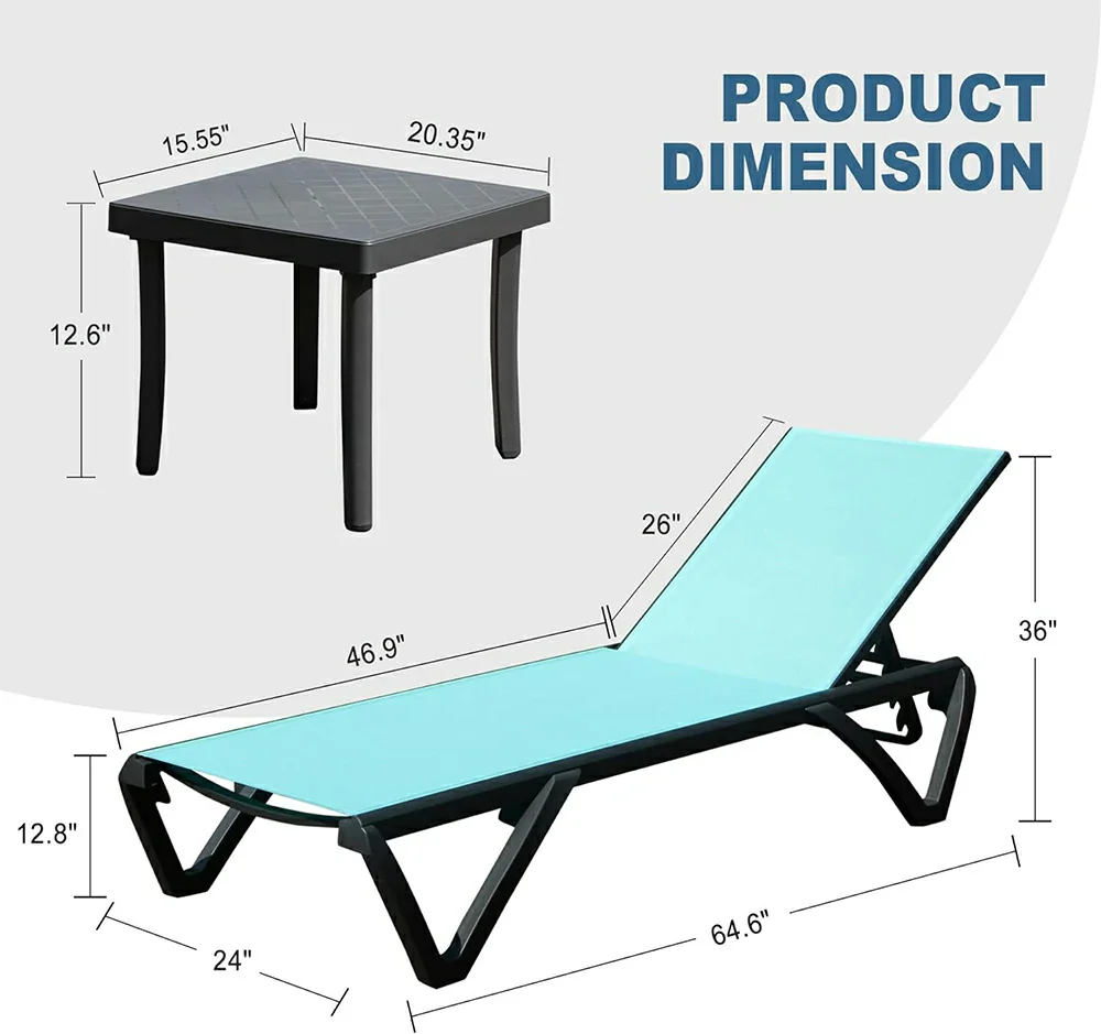 Patio Pool Lounge Chair Set (2 Chairs) - Image 27