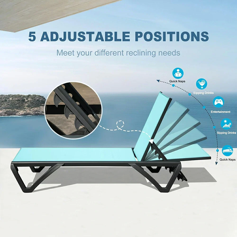 Patio Pool Lounge Chair Set (2 Chairs) - Image 28