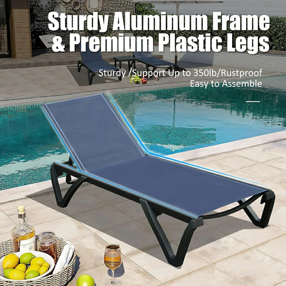 Patio Pool Lounge Chair Set (2 Chairs) - Image 3