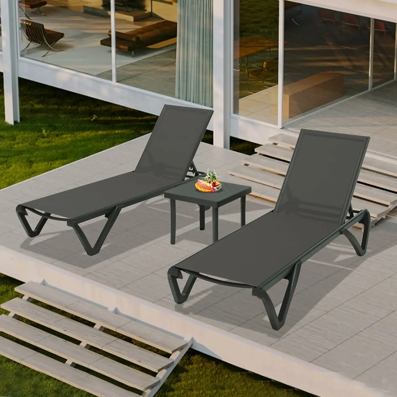 Patio Pool Lounge Chair Set (2 Chairs) - Image 41