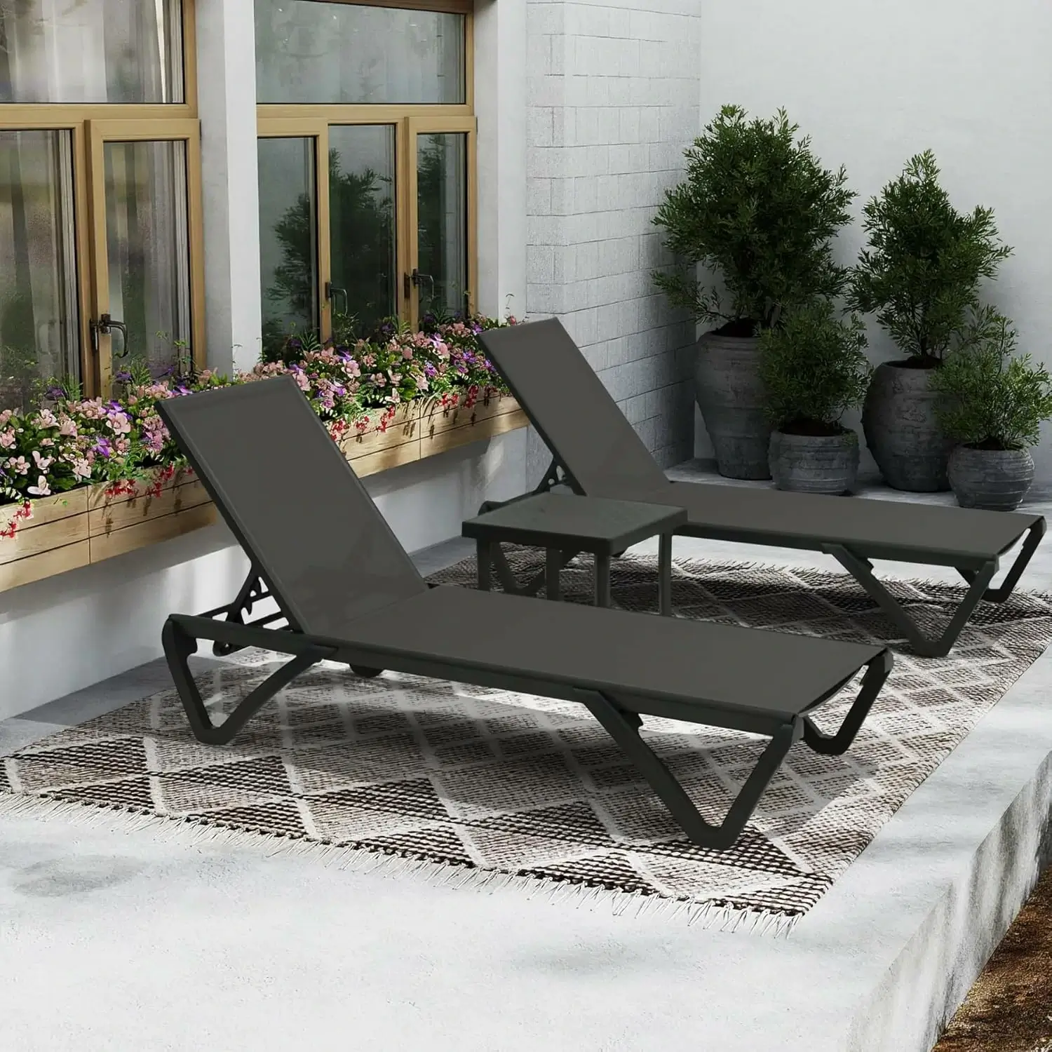 Patio Pool Lounge Chair Set (2 Chairs) - Image 48