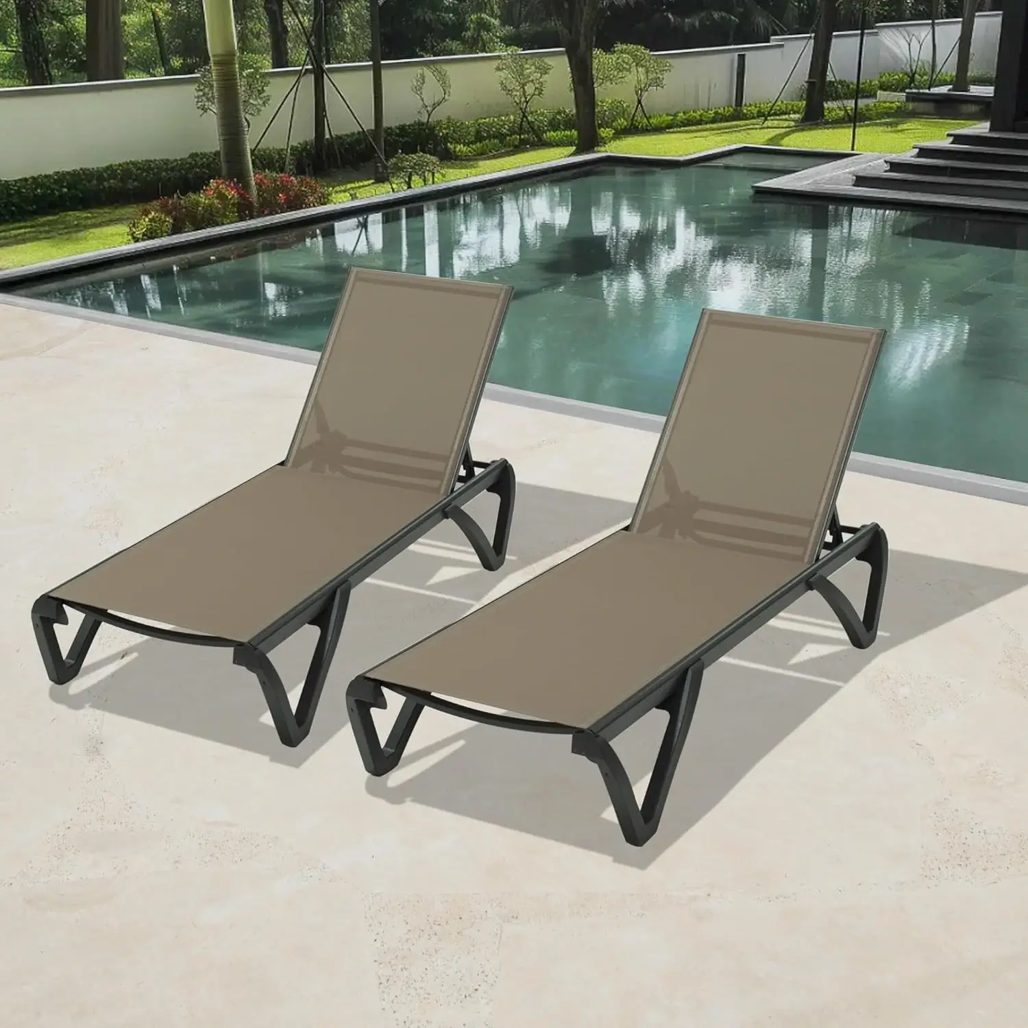 Patio Pool Lounge Chair Set (2 Chairs) - Image 49