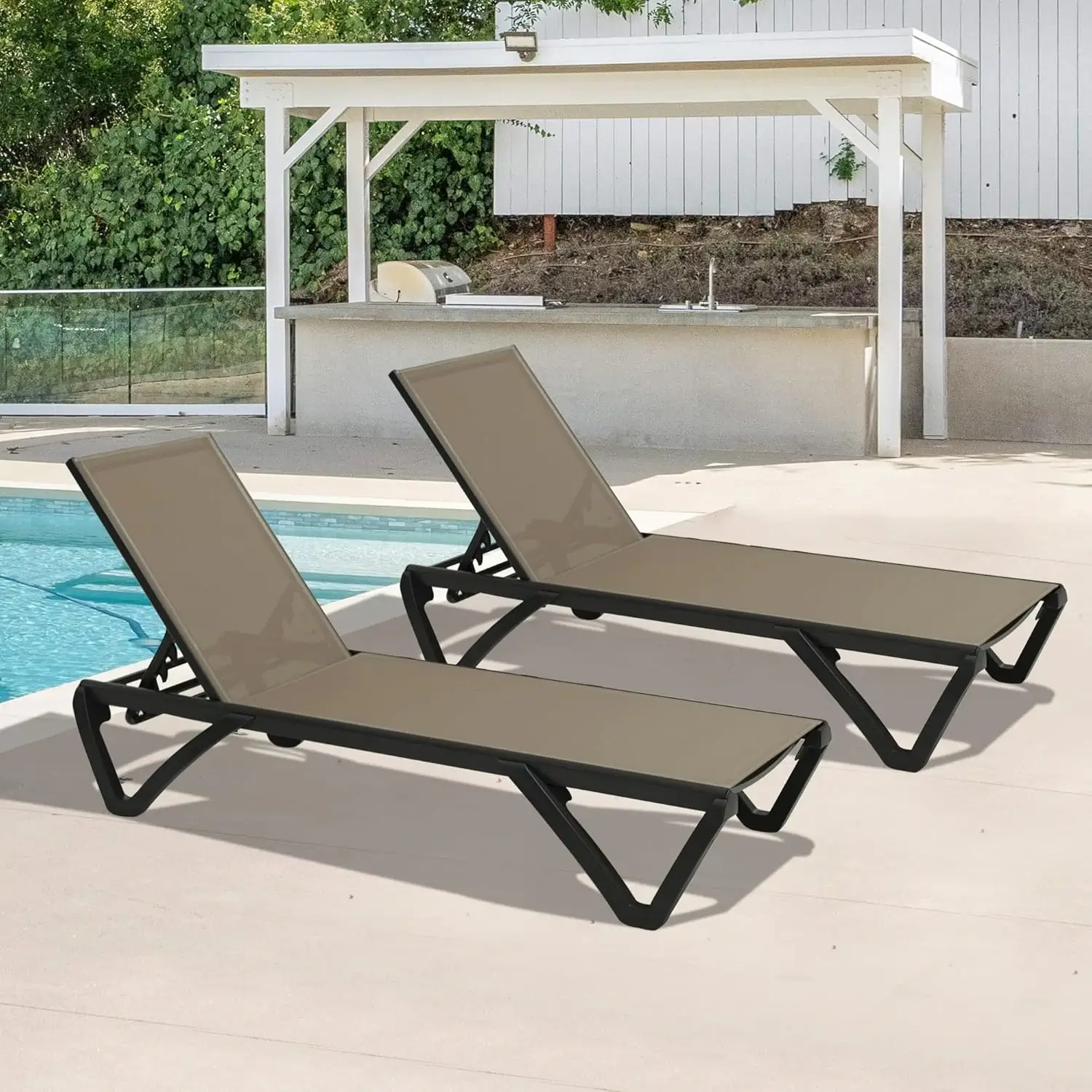 Patio Pool Lounge Chair Set (2 Chairs) - Image 55