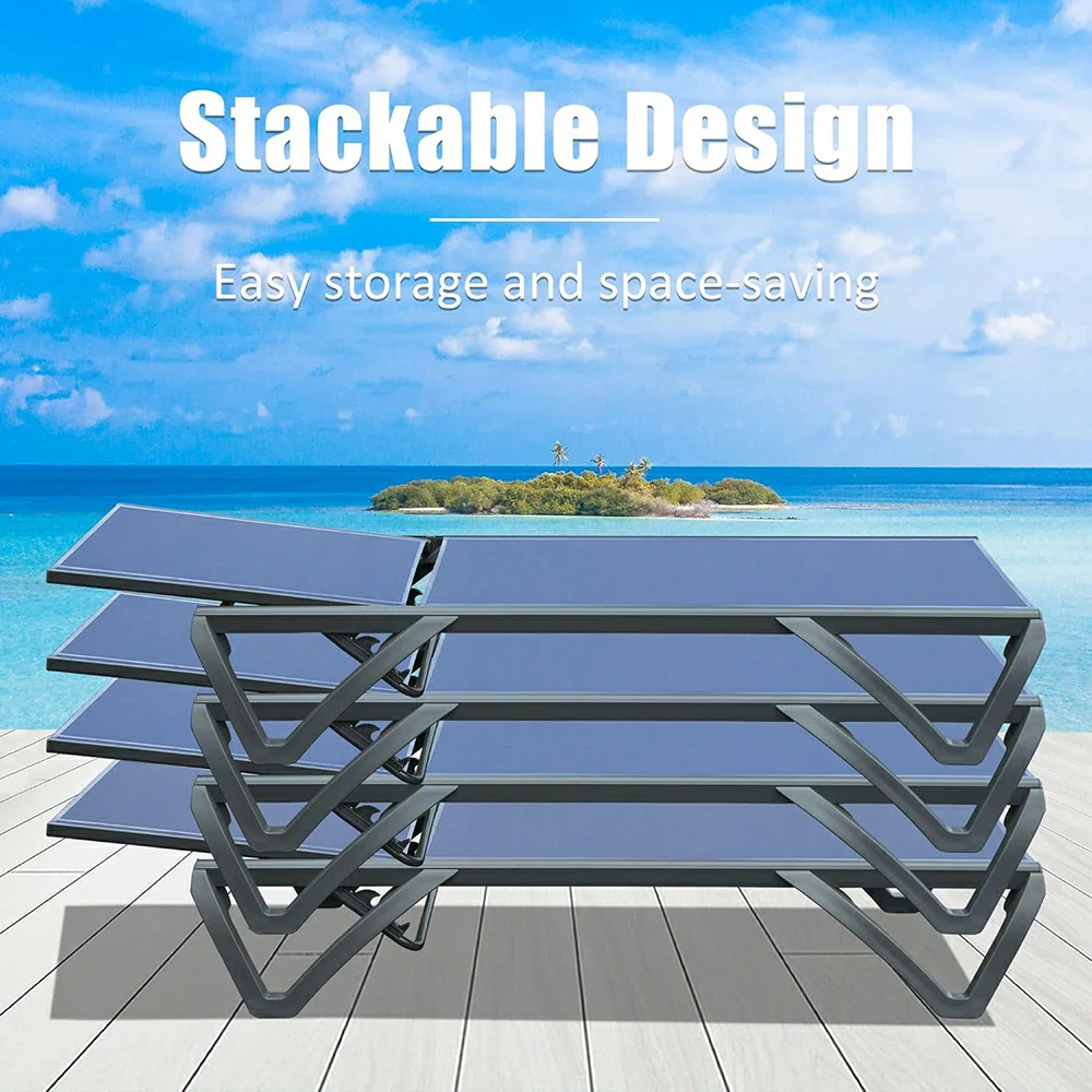 Patio Pool Lounge Chair Set (2 Chairs) - Image 6