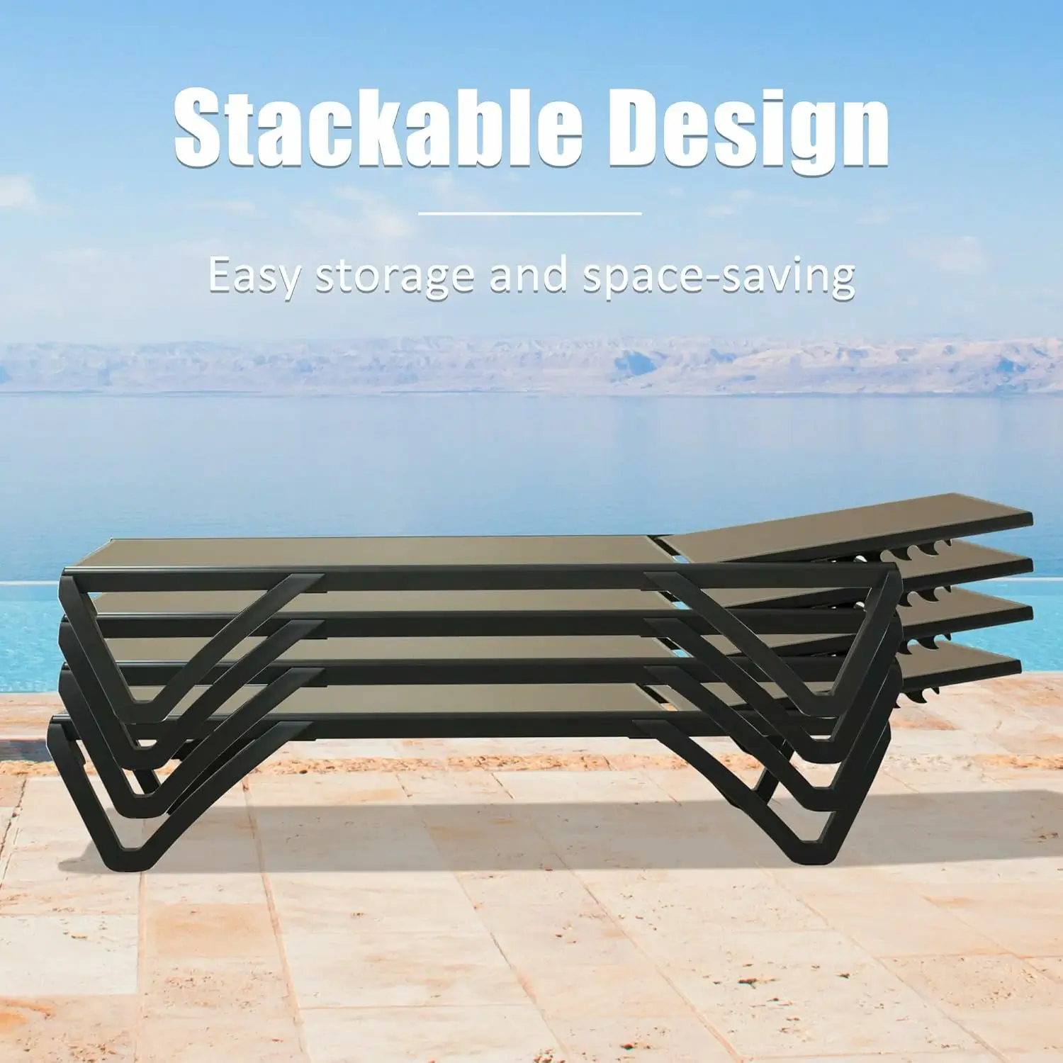 Patio Pool Lounge Chair Set (2 Chairs) - Image 62