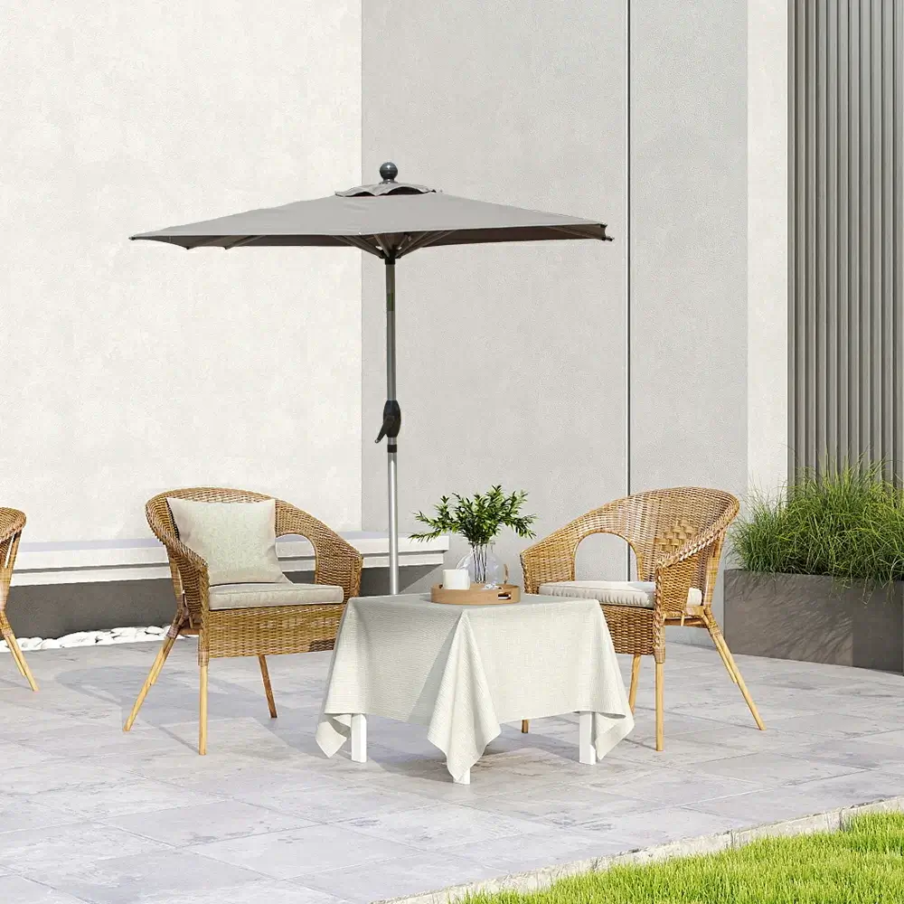 Patio Umbrella - Aluminum Rectangular Market Umbrella - Image 19