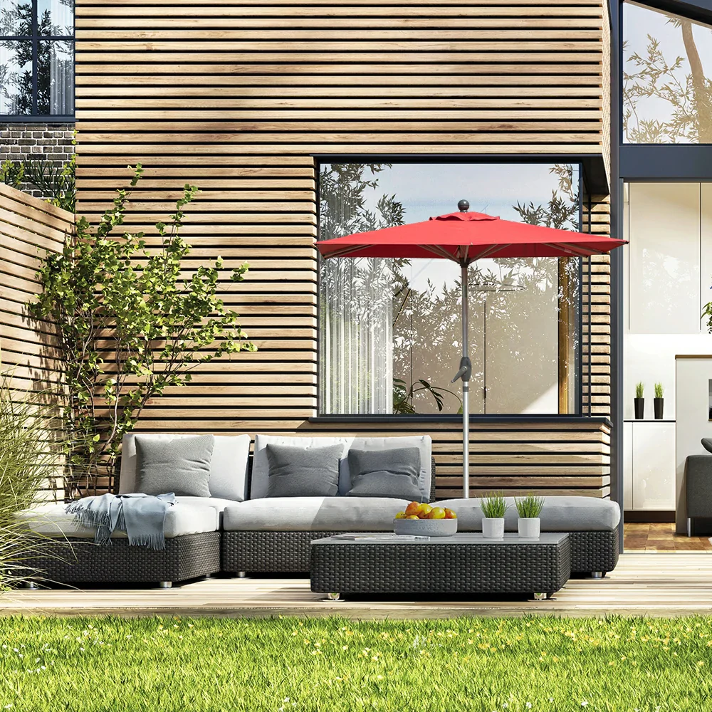 Patio Umbrella - Aluminum Rectangular Market Umbrella - Image 36