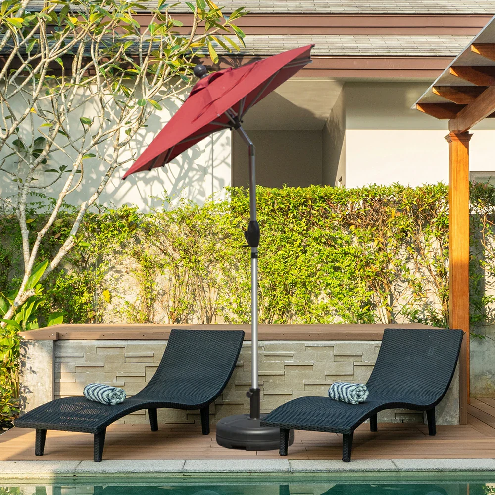Patio Umbrella - Aluminum Rectangular Market Umbrella - Image 37