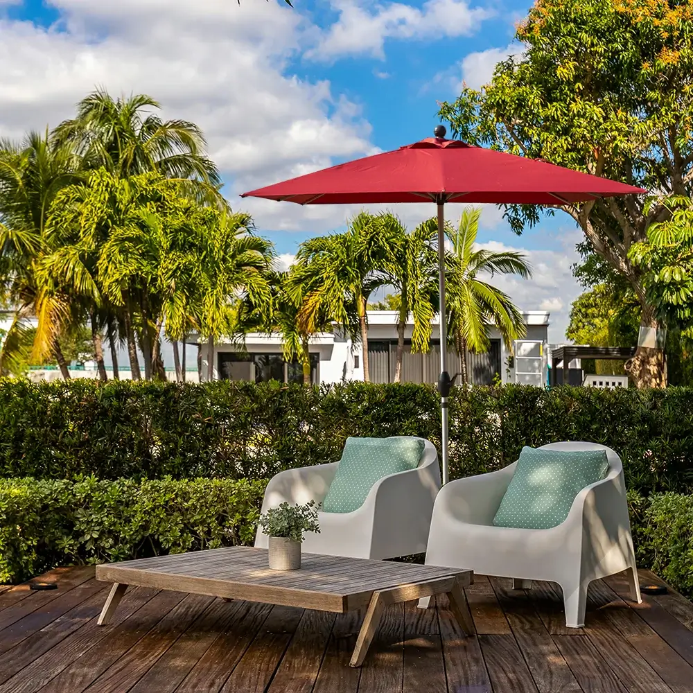 Patio Umbrella - Aluminum Rectangular Market Umbrella - Image 42