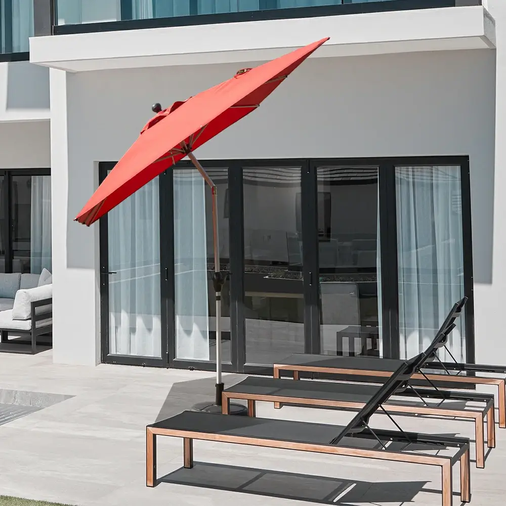 Patio Umbrella - Aluminum Rectangular Market Umbrella - Image 43