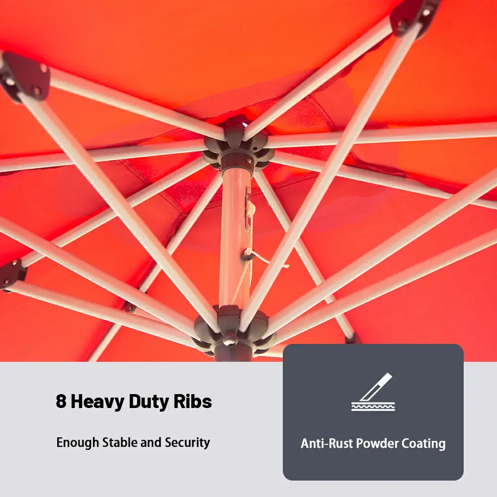 Patio Umbrella - Aluminum Rectangular Market Umbrella - Image 52