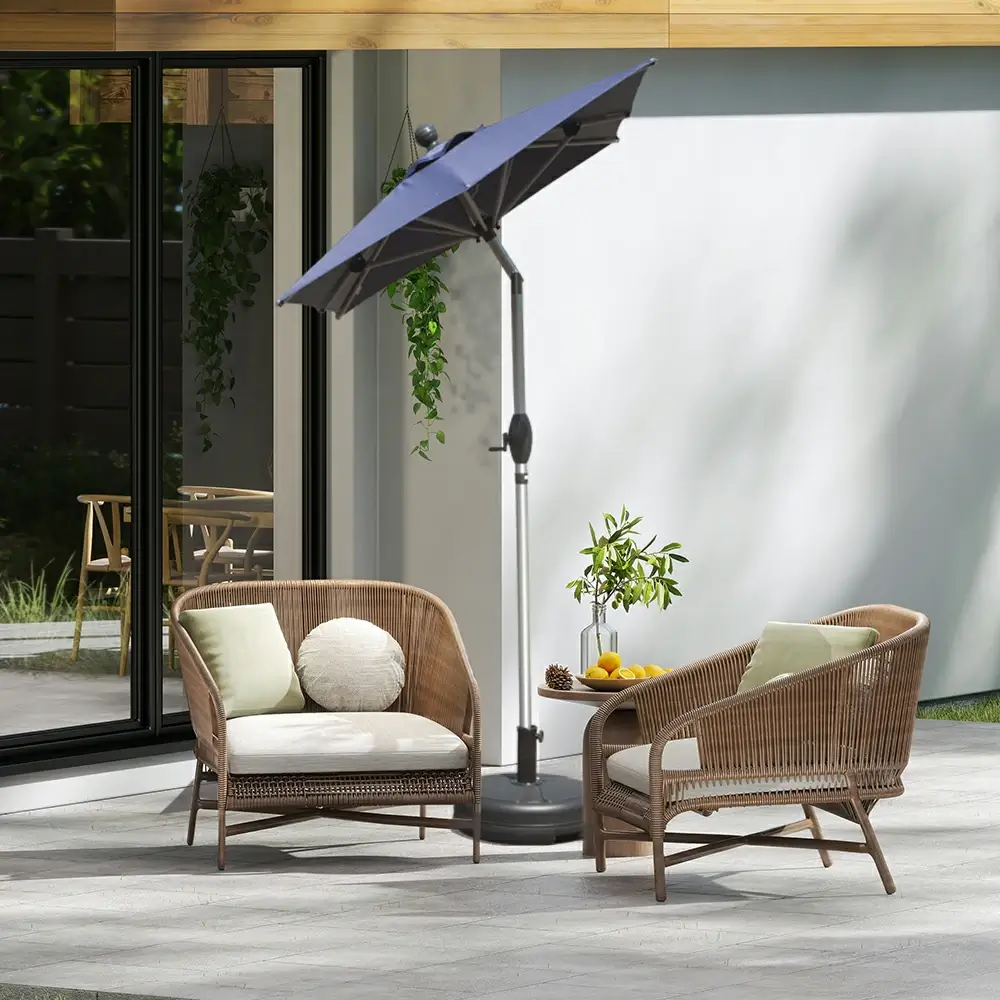 Patio Umbrella - Aluminum Rectangular Market Umbrella - Image 53