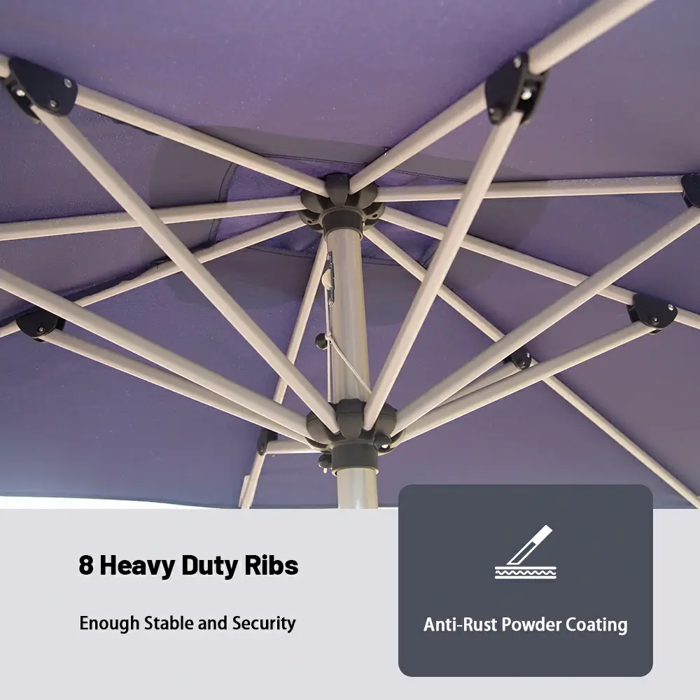 Patio Umbrella - Aluminum Rectangular Market Umbrella - Image 58
