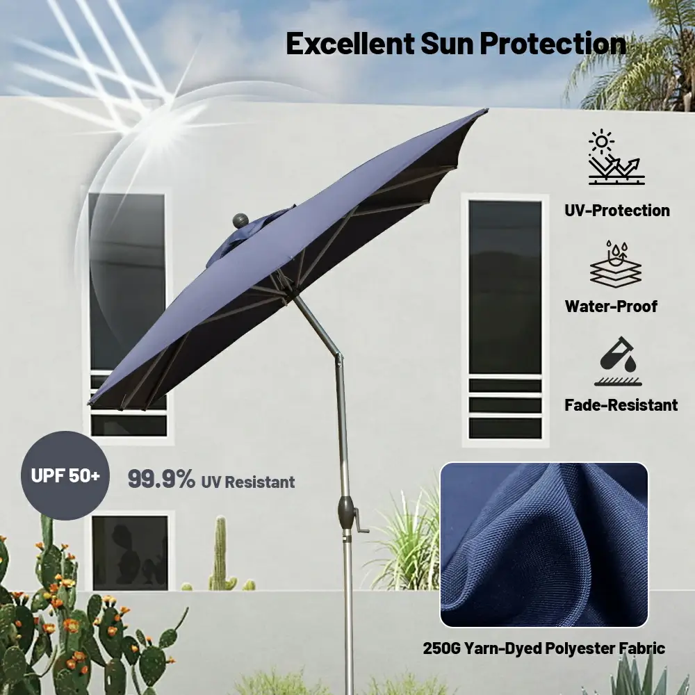 Patio Umbrella - Aluminum Rectangular Market Umbrella - Image 63