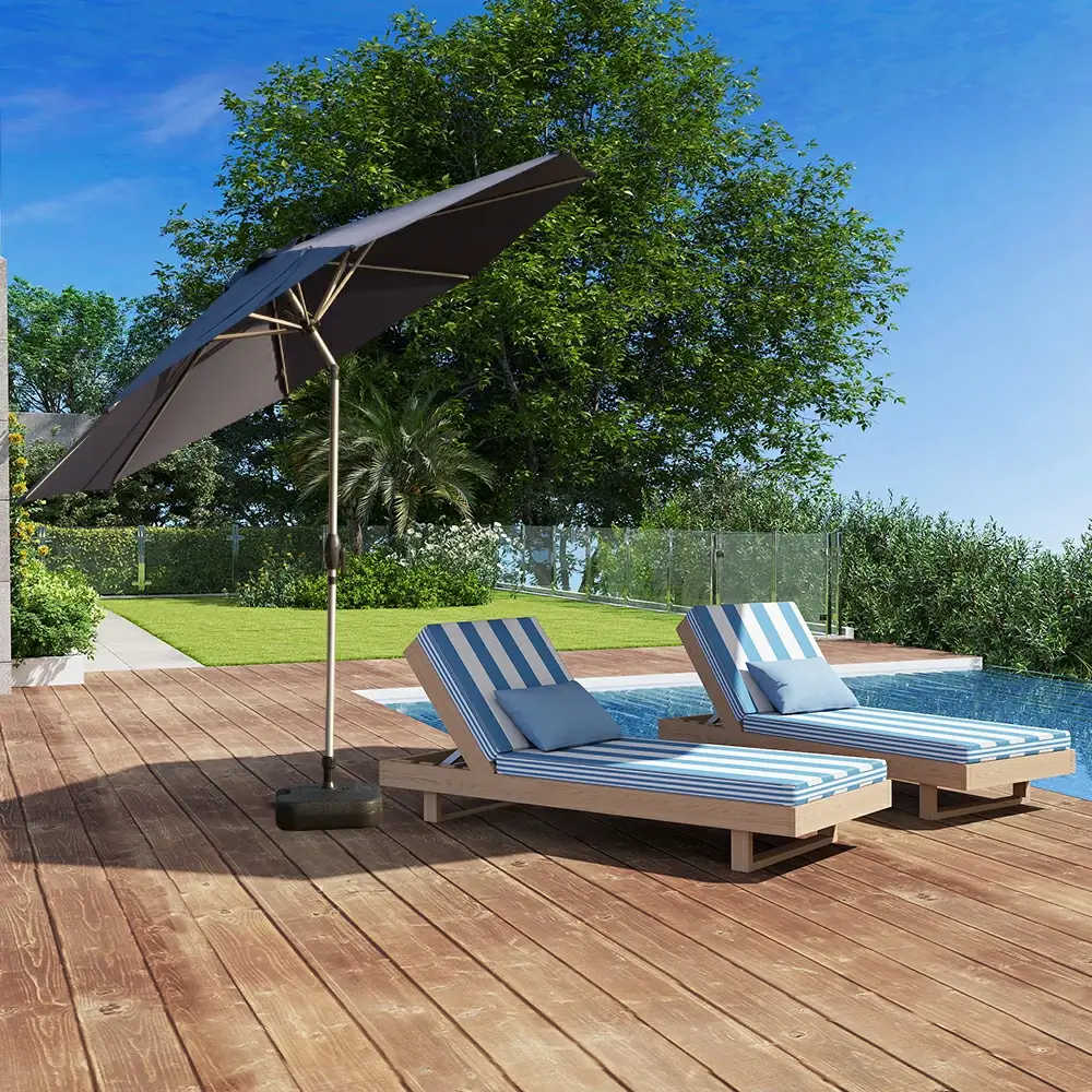 Patio Umbrella - Aluminum Round Market Umbrella - Image 20